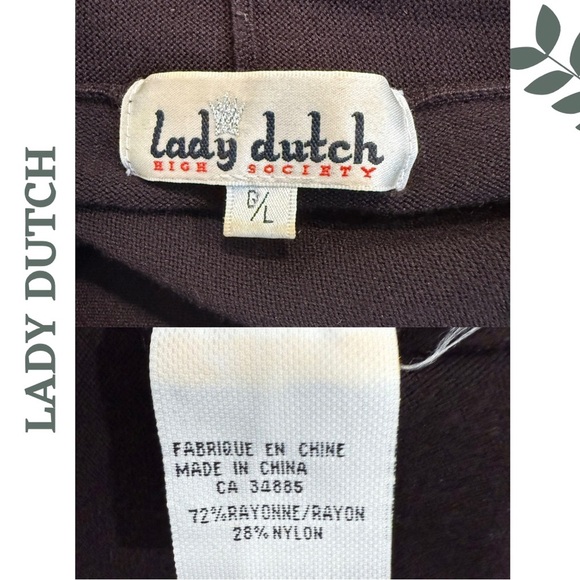 🛍️3/$40 Lady Dutch Layered Knit Sweater Chic Minimalist Convertible Scarf Large - Picture 6 of 6